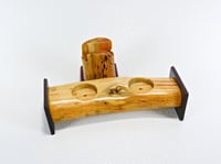 Image 3 of Wooden Tea Light Candle Holder with Matching Cell Holder Set