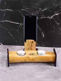 Image 7 of Wooden Tea Light Candle Holder with Matching Cell Holder Set