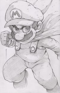 MR. MARIO  ORIGINAL ART SIGNED