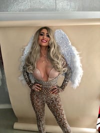 Image 7 of Secret Angel Costume with Large Ostrich Feather Wings