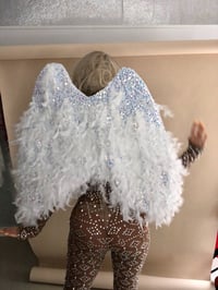 Image 4 of Secret Angel Costume with Large Ostrich Feather Wings