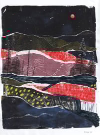 Red Moon Landscape Original (11.88x9)