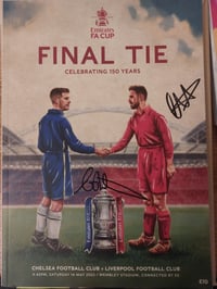 Trent Alexander-Arnold & Andy Robertson Signed 2022 FA Cup Final Programme 