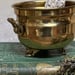 Image of Solid Vintage Brass Cauldron 