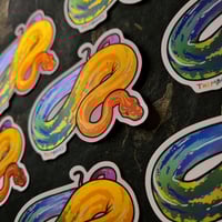 Image 2 of Subtle Pride Snake Stickers - LGBTQIA+ - High Quality Die-cut Vinyl