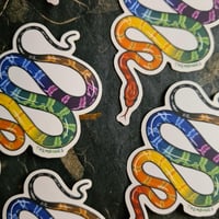 Image 3 of Subtle Pride Snake Stickers - LGBTQIA+ - High Quality Die-cut Vinyl
