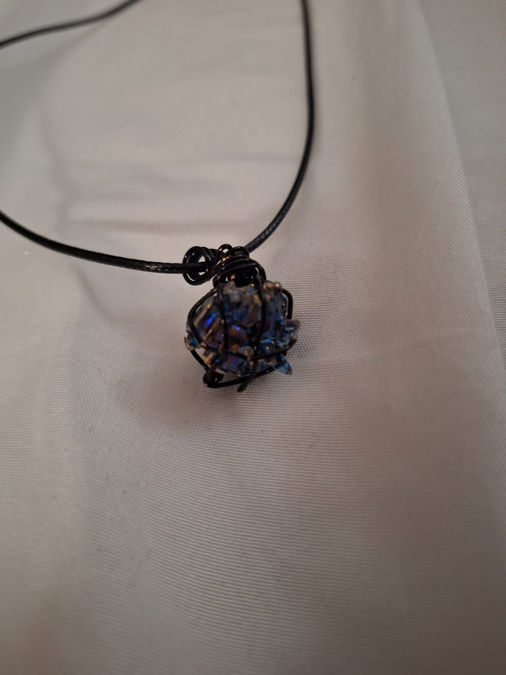 Bismuth Wire Wrap Necklace