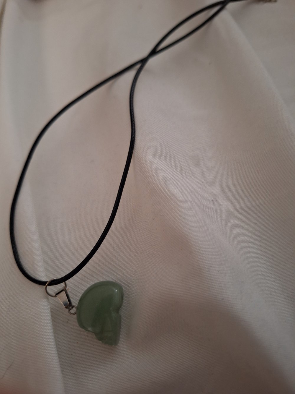 Aventurine Skull Necklace