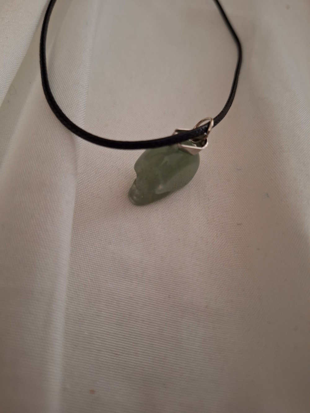 Aventurine Skull Necklace