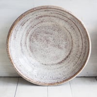Image 10 of Handcrafted Set of 4 Rustic Shallow Bowls in Toasted Marshmallow Glaze, Made in USA