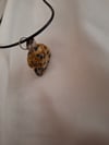 Dalmatian Jasper Skull Necklace 