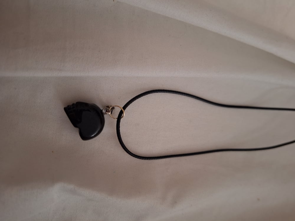 Black Onsidian Skull Necklace