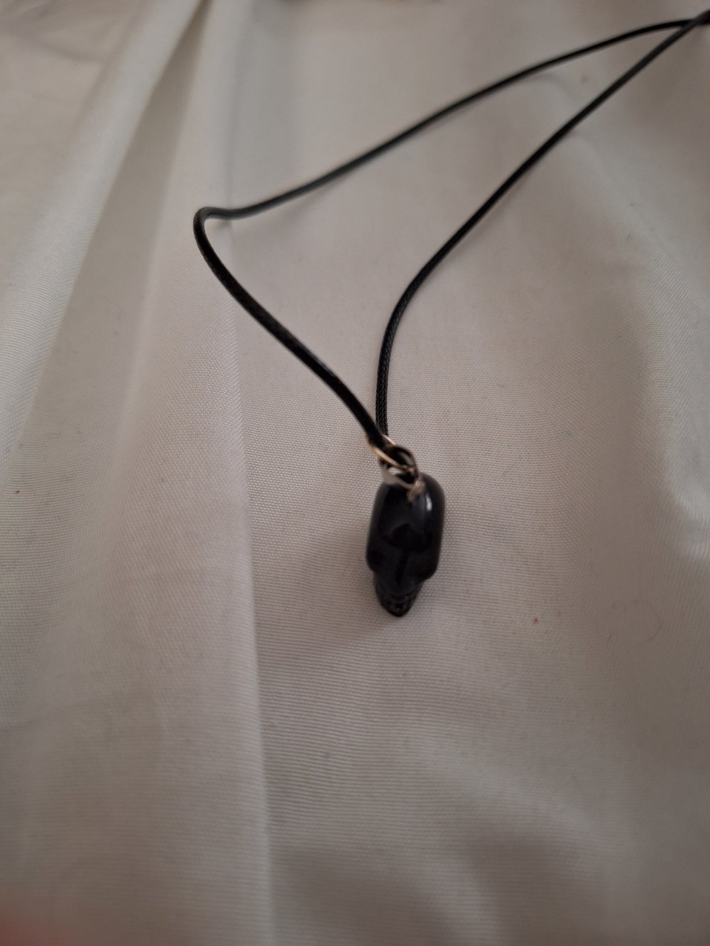 Black Onsidian Skull Necklace