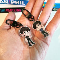 Image 2 of Dan and Phil 1.5in Mini Linking Acrylic Charms