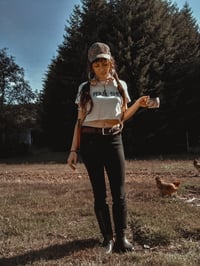 Image 2 of Feral shit crop top