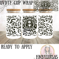 Image 1 of Skellington Coffee UVDTF cup wrap 