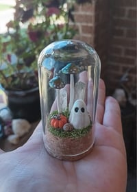 Ghost Terrarium with Pumpkin 