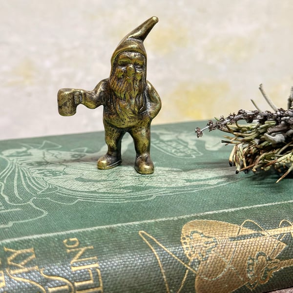 Image of A Sweet Little Solid Brass Gnome