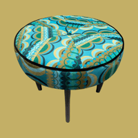 Image 4 of NEW Disc'O' Green Velvet G-Plan stool.