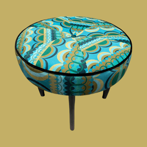 Image of NEW Disc'O' Green Velvet G-Plan stool.