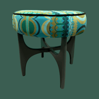 Image 6 of NEW Disc'O' Green Velvet G-Plan stool.