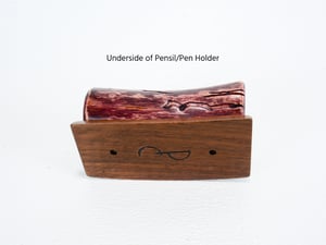 Image of Wooden Pen or Penicl Holder, Maple and Walnut, Office Desk Essential