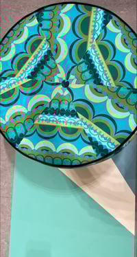 Image 7 of NEW Disc'O' Green Velvet G-Plan stool.