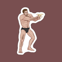 Resident Evil Chris Redfield Banana Briefs mod sticker