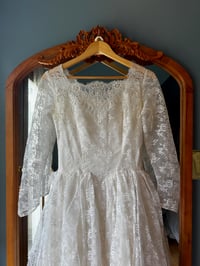 Image 7 of 1950s Lace Flower Gown