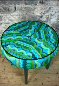 Image 1 of NEW Disc'O' Green Velvet G-Plan stool.