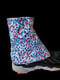 Image of Medium Red White Blue Flowers Trail Gaiters (Shoe Scrunchie Sold Separately)