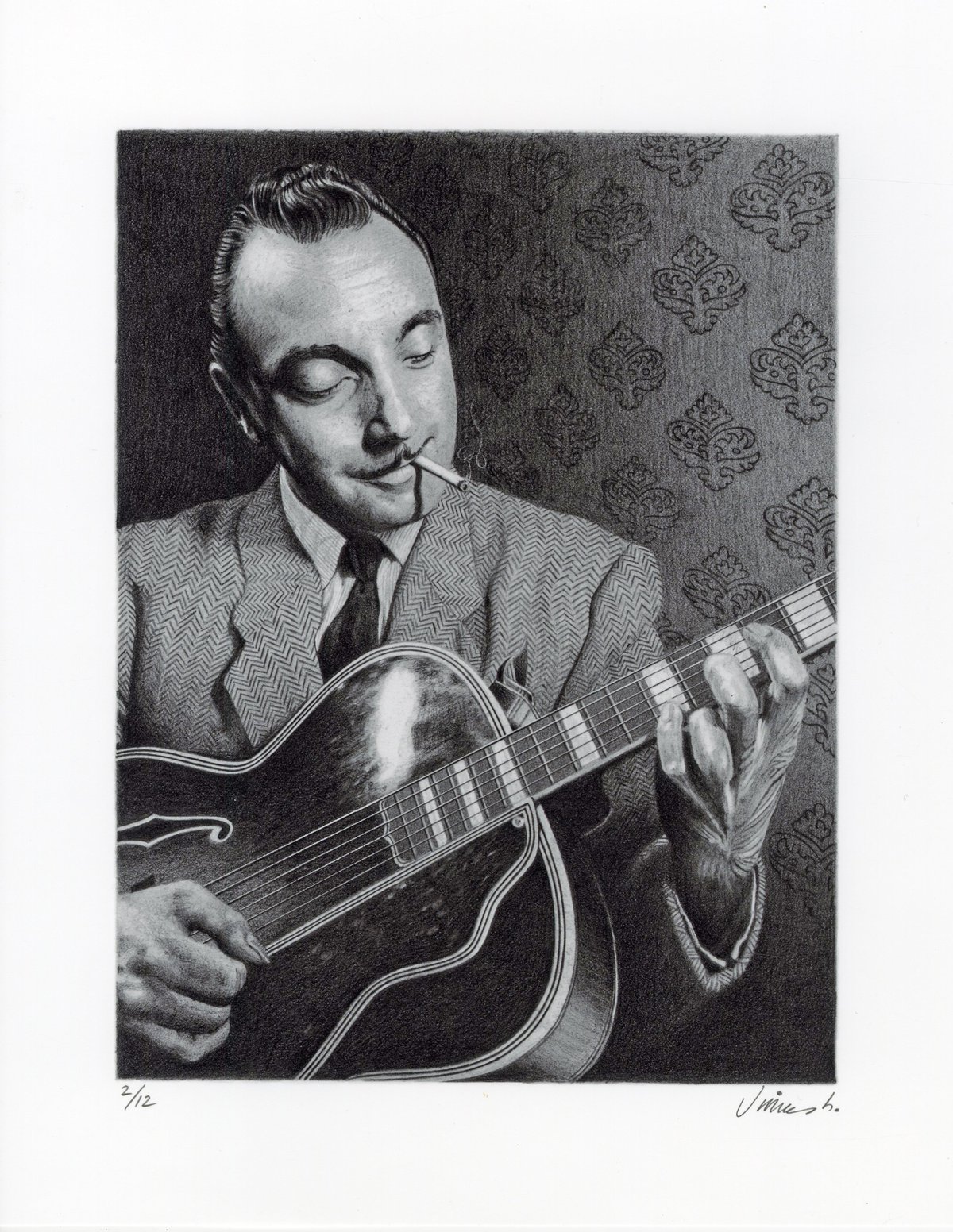 Image of DJANGO REINHARDT giclée print