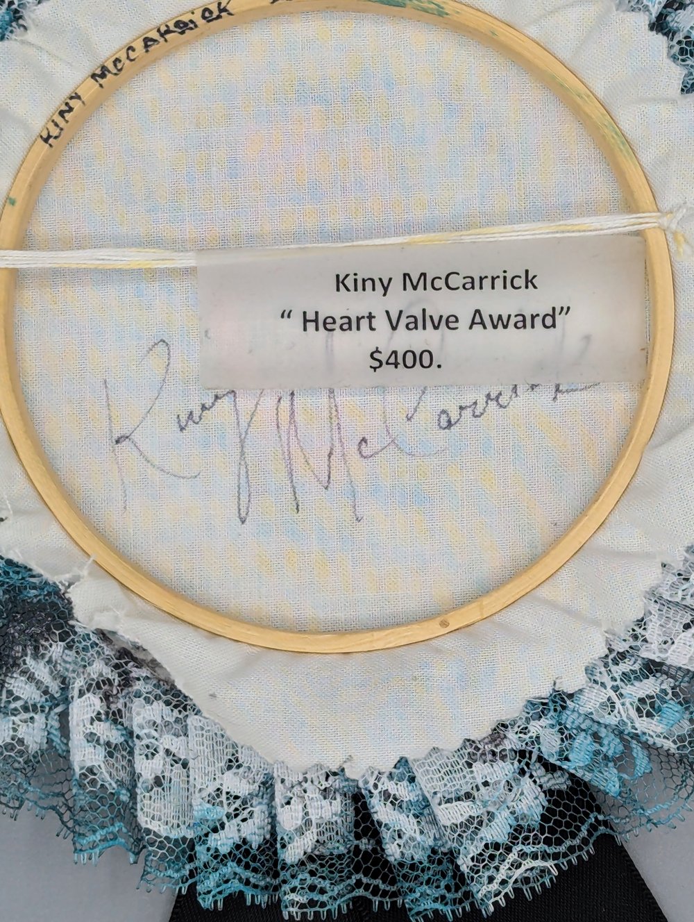 Heart Valve Stent - Embroidery Award Ribbon 