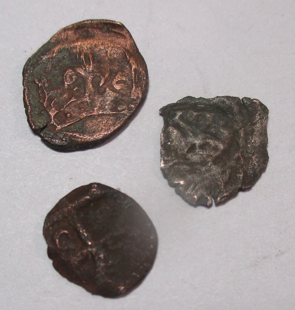 Shipwreck Sale: Group of 3 Coins Discovered Buried Deeply in Soil (Lot 1 of 2)