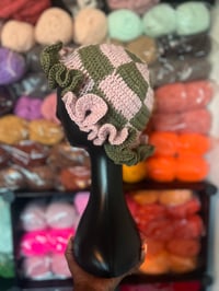 Image 3 of Checkered Ruffle Hat