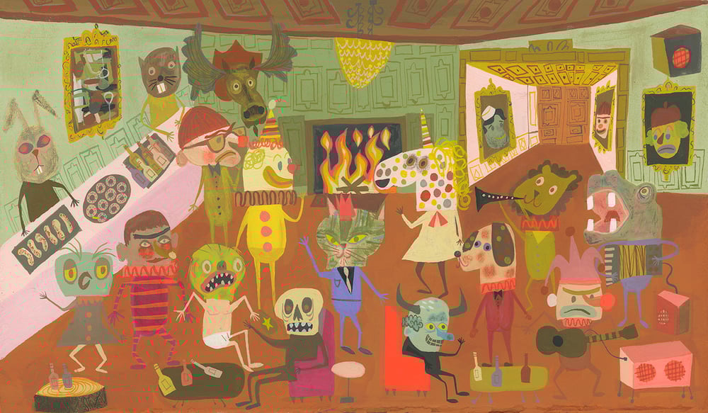 Image of Fasnacht - original gouache painting