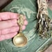 Image of Solid Brass Vintage imp Lincon Tea caddy spoon