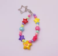 Image 2 of Colorful Rainbow Smiley Star Keychain