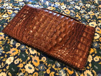 Image 1 of 1940’s Antique Genuine Alligator Leather Clutch