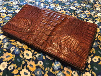 Image 2 of 1940’s Antique Genuine Alligator Leather Clutch