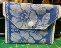 Image 1 of Vintage Blue Tablecloth Little Wallet II