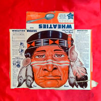 Image 1 of Chief Big Eagle - Wheaties Cereal mask (1940s-50s) - backside