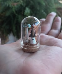 Image 2 of Tiny Ghost With Witch Hat Terrarium 