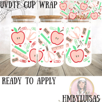 Image 1 of Teacher Apple UVDTF cup wrap 