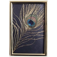 Image 1 of Framed Golden Peacock Feather II