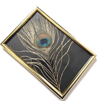 Image 2 of Framed Golden Peacock Feather II