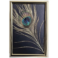 Image 1 of Framed Golden Peacock Feather I