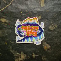 Image 2 of Thirsty Bitch - Spinosaurus dinosaur die-cut vinyl sticker - water bottle sticker