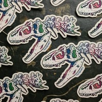 Image 3 of Allosaurus & Dilophosaurus - Large Clear Vinyl Stickers