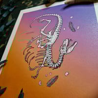 Image 2 of Gorgosaurus Fossil Dinosaur Skeleton Fine Art Print - 8"x10"
